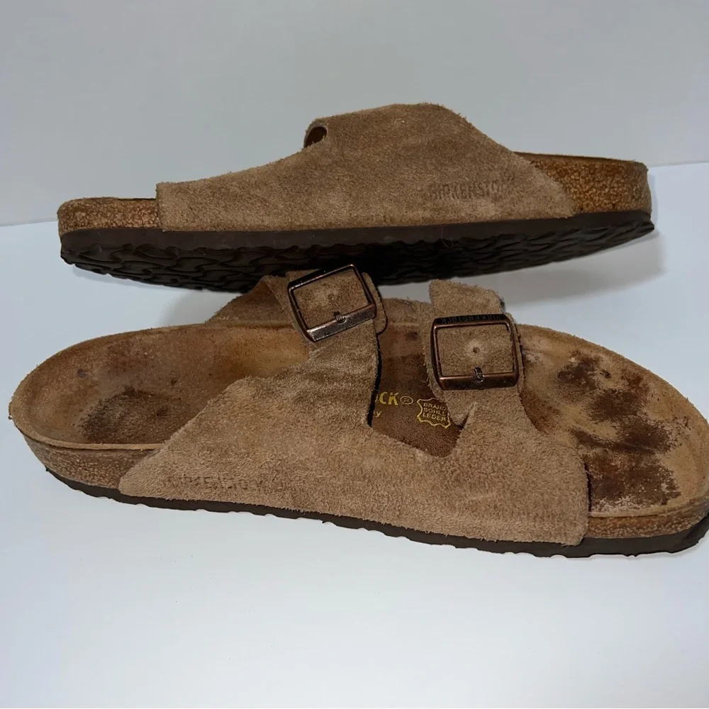 Vintage Birkenstock Brown Suede Double Strap Sandals